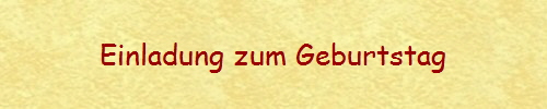 Einladung zum Geburtstag