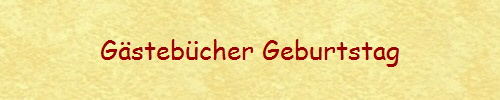 Gstebcher Geburtstag