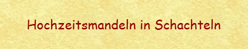 Hochzeitsmandeln in Schachteln