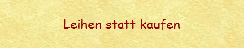 Leihen statt kaufen