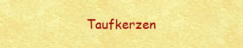 Taufkerzen